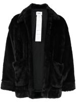 Doublet veste en fourrure artificielle à motif panda - Noir