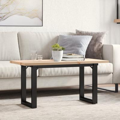 Salontafel O-frame 90x40x45,5 cm grenenhout en staal