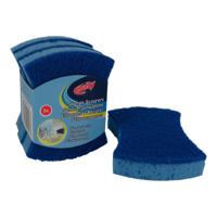 Multy hydrofiel schuim schuursponzen 3 stuks blauw Multy hydrofiel schuim schuursponzen 3 stuks blauw