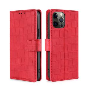 Samsung Galaxy A51 hoesje - Bookcase - Pasjeshouder - Portemonnee - Krokodil patroon - Kunstleer - Rood