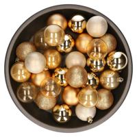 Cosy & Trendy kerstballen - 48x st - goud - D6 cm - in opbergtas - kerstversiering - thumbnail