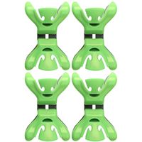 4x Slingers/decoratie ophangen slingerklemmen groen