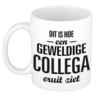 Geweldige collega cadeau koffiemok / theebeker wit 300 ml