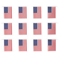 Land Amerika/USA vlaggetjes - 3x - slinger/vlaggenlijn - 4.50 meter - versiering