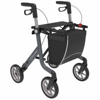 Rollator Streamer lichtgewicht (6,2 kg) | "Lengte persoon: Medium (extra laag) 135 - 164 cm","Kies uw kleur: Grijs" | Rehasense