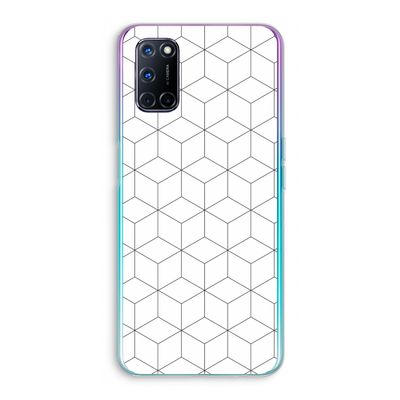 Zwart-witte kubussen: Oppo A72 Transparant Hoesje