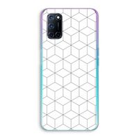 Zwart-witte kubussen: Oppo A72 Transparant Hoesje