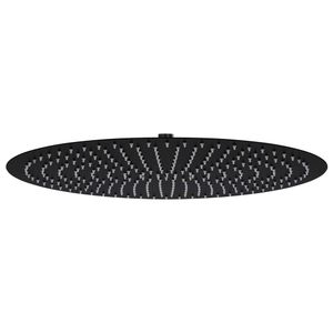 VidaXL Regendouchekop rond 50 cm roestvrij staal zwart