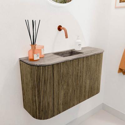 Toiletmeubel Mondiaz Joya Dlux | 73.2 cm | Meubelkleur Dusk | Faye wastafel Oza Wasbak Midden | Zonder kraangat(en)