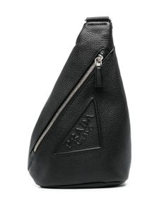 Prada sac à dos Cross à logo embossé - Noir