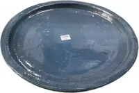 Geglazuurde schotel 52x9 cm blauw