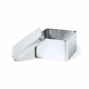 Cadeaudoosje/blikje Metal - Bruiloft bedankjes - 1x stuks - afsluitbare deksel - zilver - 9 x 5 cm