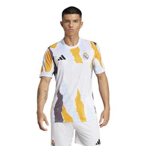 adidas Real Madrid Pre-Match Trainingsshirt 2024-2025 Wit Oranje Blauw