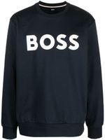 BOSS sweat en coton à logo imprimé - Bleu