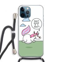 Unicorn: iPhone 12 Pro Transparant Hoesje met koord