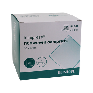 Klinipress Nonwoven Kompres steriel 10 X 10 CM 4 lagen REF 175029 *S* 10 stuks