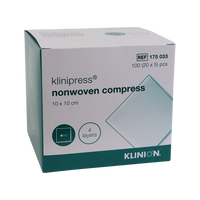 Klinipress Nonwoven Kompres steriel 10 X 10 CM 4 lagen REF 175029 *S* 10 stuks