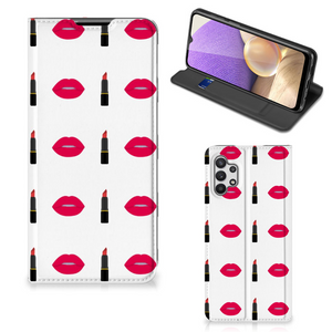 Samsung Galaxy A32 5G Hoesje met Magneet Lipstick Kiss