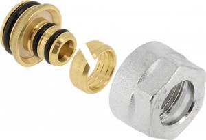 Bonfix Vloerverwarming appendages Adaptor TP 99 || pilaar, knelring en wartel || voor ALU-PEX Multilayer 14 x 2,0 - euroconus