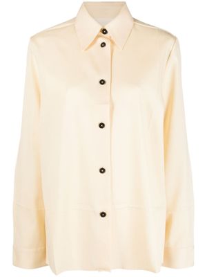 Jil Sander chemise en laine à boutons contrastants - Tons neutres