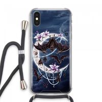 Vleermuizen Maan: iPhone XS Max Transparant Hoesje met koord