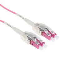 ACT 0,25 meter Multimode 50/125 OM4 Polarity Twist patchkabel met LC connectoren