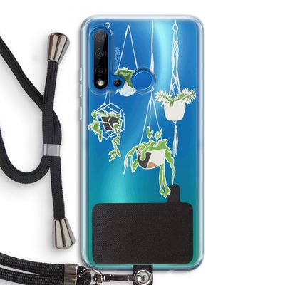 Hang In There: Huawei P20 Lite (2019) Transparant Hoesje met koord