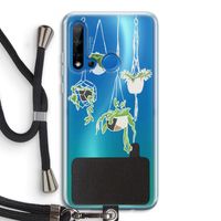 Hang In There: Huawei P20 Lite (2019) Transparant Hoesje met koord