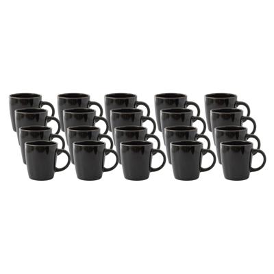 Home Deco Factory Mok - 20x - zwart - 40 cl - keramiek - vaatwasserbestendig