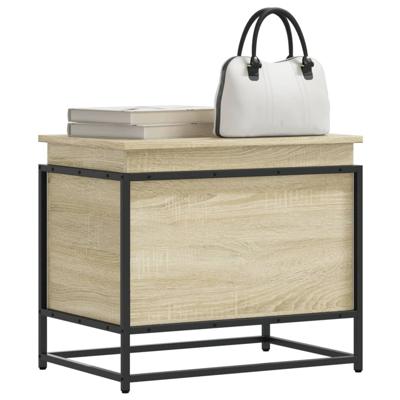 VidaXL Opbergbox met deksel 60x40x51,5 cm bewerkt hout sonoma eiken