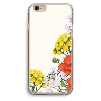 Wilde bloemen: iPhone 6 / 6S Transparant Hoesje