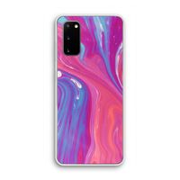 Paarse stroom: Samsung Galaxy S20 Transparant Hoesje