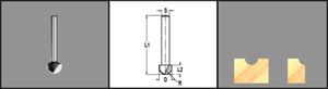 Trasco holprofielfrees HM 9.5mm R=4.75