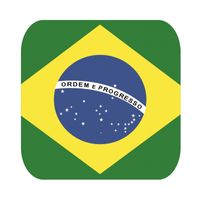 Glas viltjes met Braziliaanse vlag 15 st
