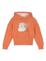 Calvin Klein Kids hoodie à logo imprimé - Orange