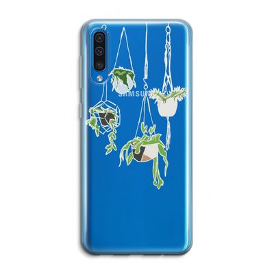 Hang In There: Samsung Galaxy A50 Transparant Hoesje