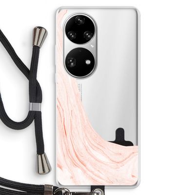 Peach bath: Huawei P50 Pro Transparant Hoesje met koord
