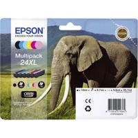 Epson Inktcartridge T2438, 24XL Origineel Combipack Zwart, Cyaan, Magenta, Geel, Foto cyaan, Foto magenta C13T24384011
