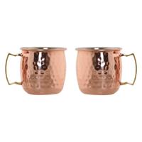 Set van 2 mokken Home ESPRIT Gouden 480 ml