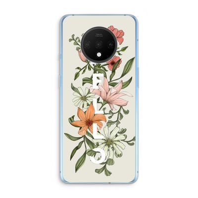 Hello bloemen: OnePlus 7T Transparant Hoesje