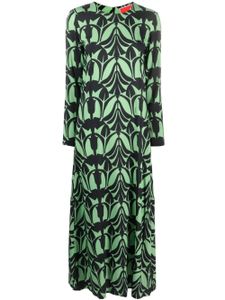 La DoubleJ robe longue à motif abstrait - Vert