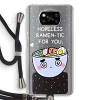 I'm A Hopeless Ramen-Tic For You: Xiaomi Poco X3 Pro Transparant Hoesje met koord