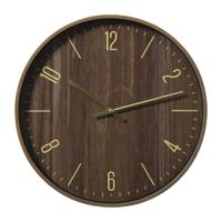 Wandklok - bruin - ø40.2x4,5 cm