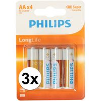 Philips 12 stuks AA batterijen   -