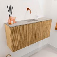 Toiletmeubel Mondiaz Joya Dlux | 90 cm | Meubelkleur Oak | Faye wastafel Glace Wasbak Midden | Zonder kraangat(en) Toiletmeubel Mondiaz Joya Dlux | 90 cm | Meubelkleur Oak | Faye wastafel Glace Wasbak Midden | Zonder kraangat(en)