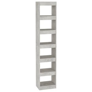 The Living Store Boekenkast - Betongrijs - 40x30x198 cm - Bewerkt hout