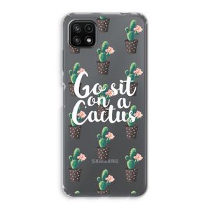 Cactus quote: Samsung Galaxy A22 5G Transparant Hoesje