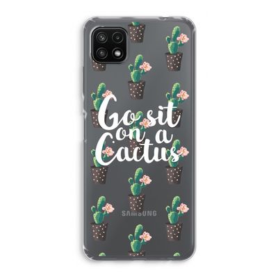 Cactus quote: Samsung Galaxy A22 5G Transparant Hoesje