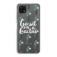 Cactus quote: Samsung Galaxy A22 5G Transparant Hoesje