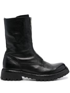 Officine Creative bottines en cuir Loraine à fermeture zippée - Noir